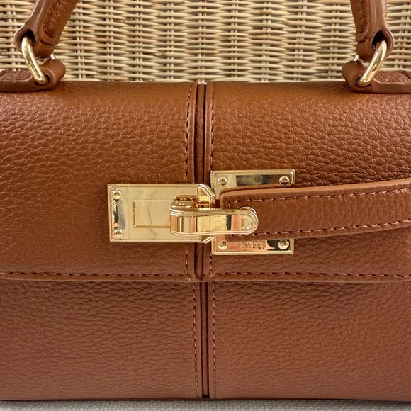 JW PEI Brown Elise Top Handle Bag with Gold Accents - Picture 2 of 7
